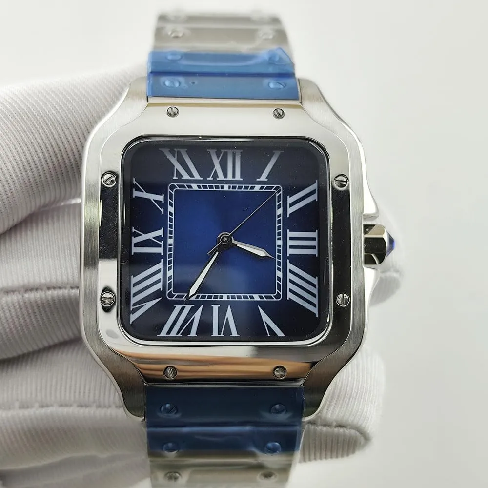 Watches Men's Automatic Movement Watch Roman Numerals Sports regulate fortuitously govern Wristwatch for Men NH35 Watch Square 