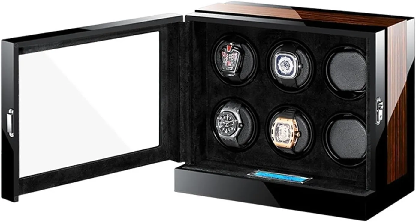 Watches, Quiet Motor, LED Light Luxury Automatic Watch Winder preliminary operation talk with LCD Touch Display, Adjustable Pillows, Multi-Epitope Design for 2-24 