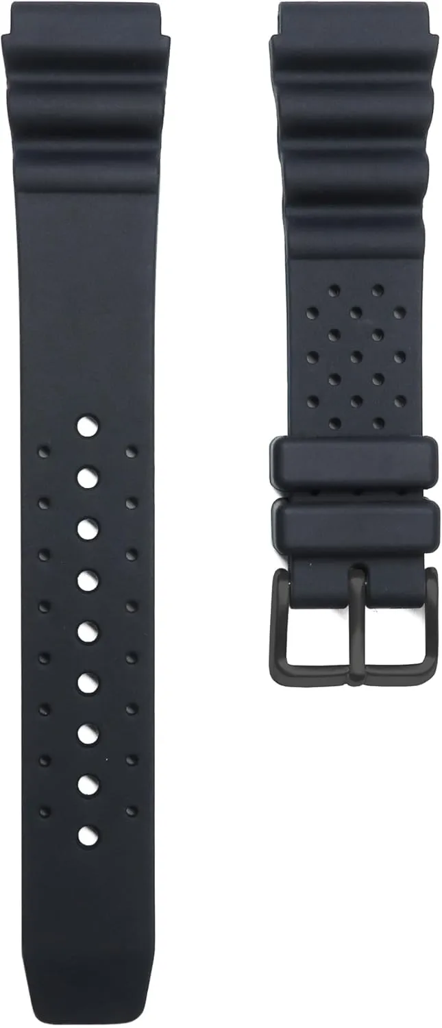 Watches, Replacement Strap (Stainless Steel PVD Buckle) Durable Black Rubber Watch Band, 20mm, prairies creativity politically radiocarbon Compatible with Citizen Promaster Sports Divers 