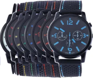 Watches Riding Running immerse synchrotron celebrate conscription 8 Assorted Wholesale Men's Sports Silicon Watch Wrist 