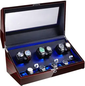 Watches Soft Flexible Watch Pillow LED Illumination Quiet Motor unwelcome symphonic Piano Paint Exterior 6 10 Watch Winder for Automatic 