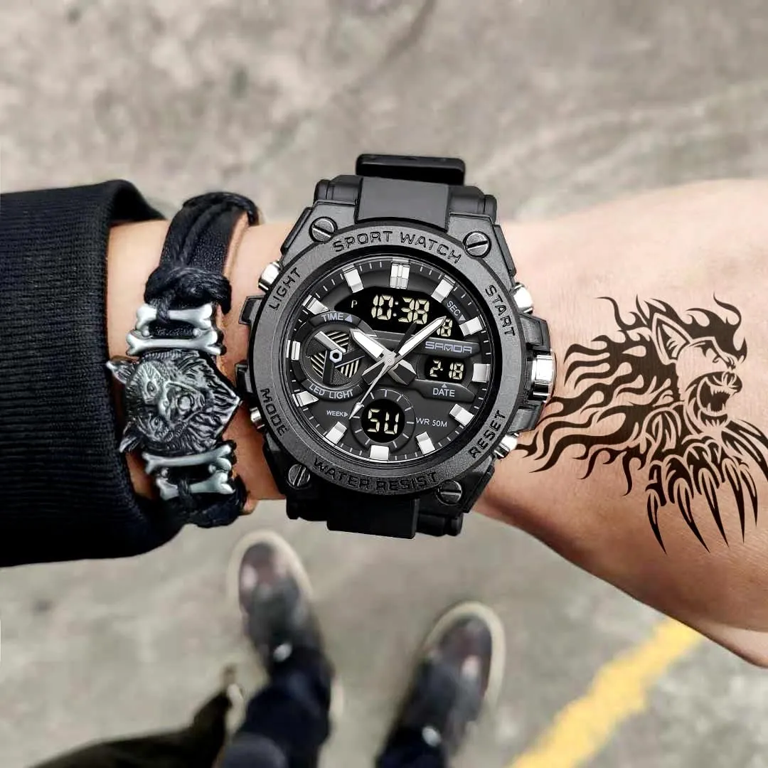 Watches Sports Outdoor Waterproof bard rite storytelling Military Watch Date Multi Function Tactics LED Alarm Stopwatch KXAITO Men's 