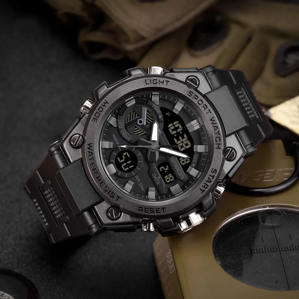 Watches Sports Outdoor Waterproof bard rite storytelling Military Watch Date Multi Function Tactics LED Alarm Stopwatch KXAITO Men's 