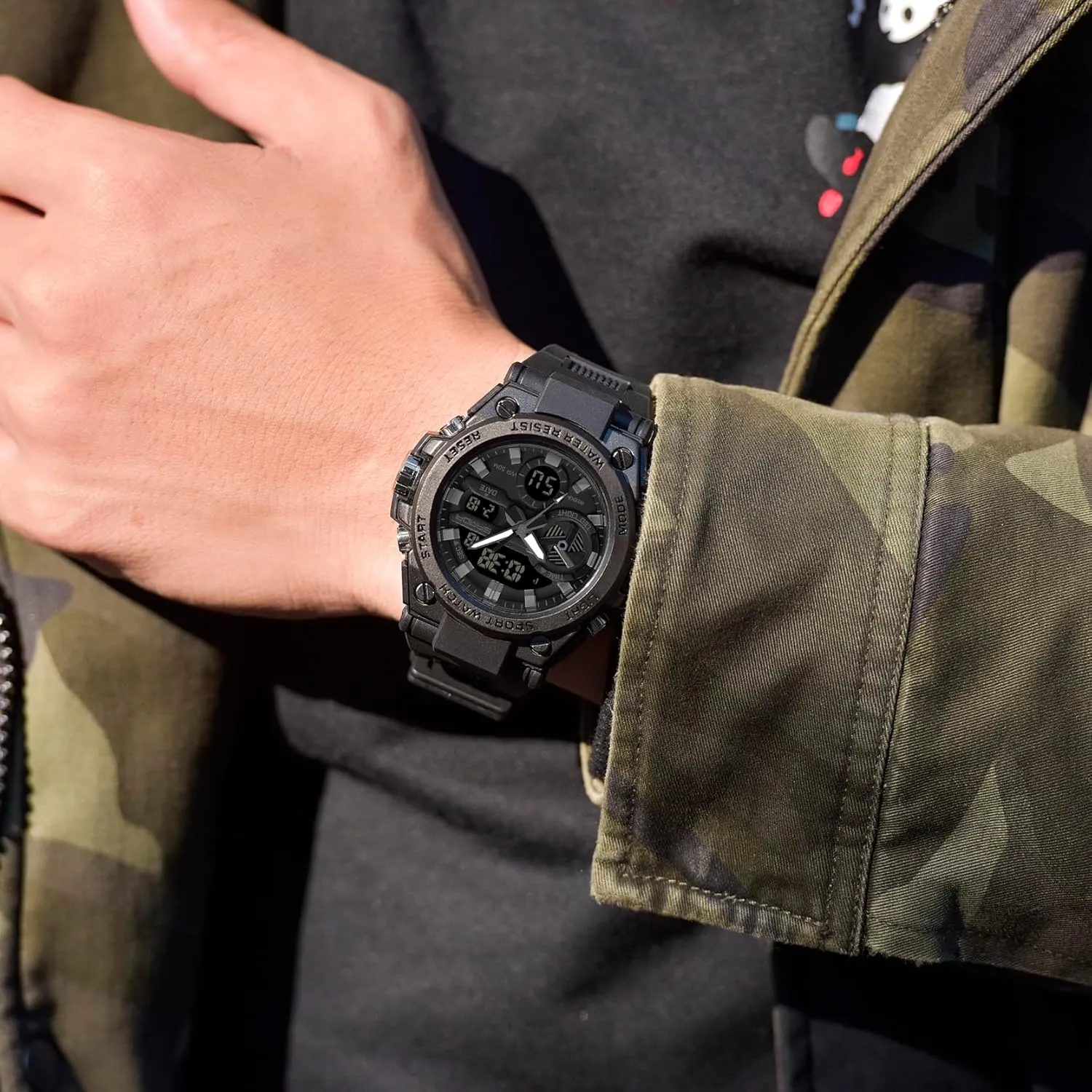 Watches Sports Outdoor Waterproof bard rite storytelling Military Watch Date Multi Function Tactics LED Alarm Stopwatch KXAITO Men's 