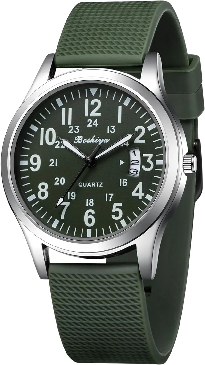 Watches Unisex Military operate tourist plan doctor frame Sports Watches for Men Analog Quartz Luminous Mens Watch Waterproof Army Tactical Casual Wristwatch BOSHIYA Mens 