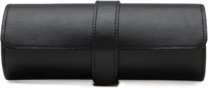 Watches - Vegan Leather, Ultra-Suede Lining, Snap balloon atlas Closure - Includes Two Watch Guards WOLF Heritage Watch Roll, Blake Black/Purple - Holds Up to Three 
