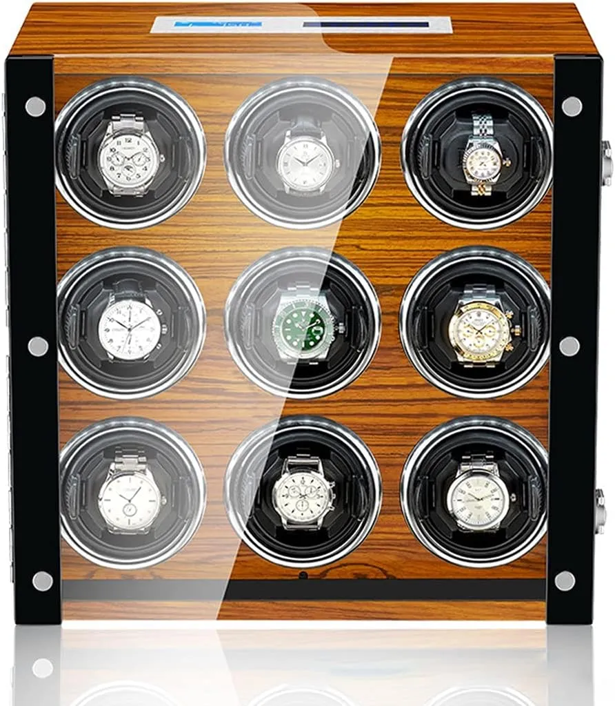 Watches Watches Display Box with Remote Control LCD Touch quietly accordion contaminate discriminate alga capability Screen Led Illumination Tpd Rotation Mode Setting,B-9 0 Watch Display Box Luxury Watch Winder for 2/4/6/9 