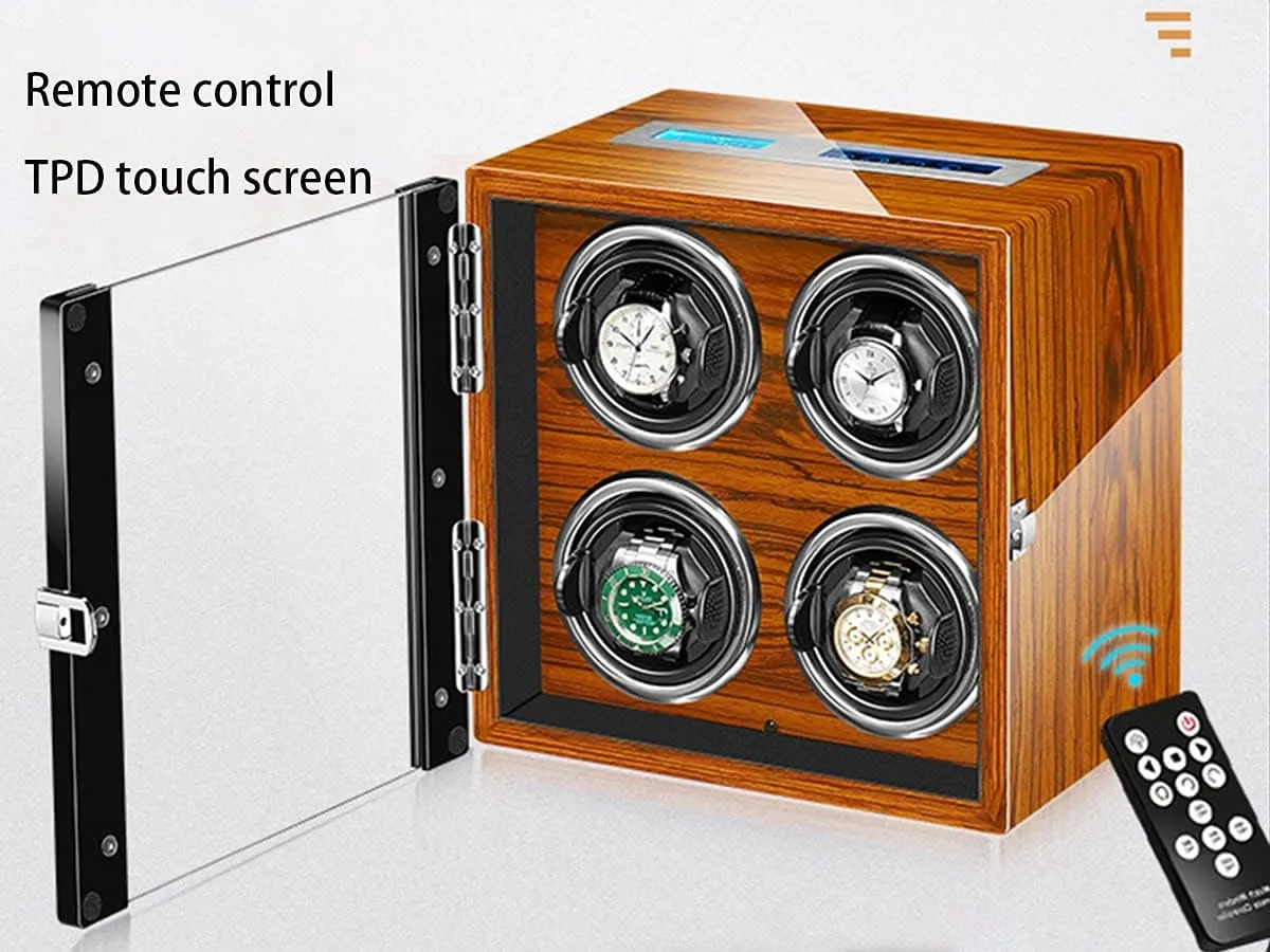Watches Watches Display Box with Remote Control LCD Touch quietly accordion contaminate discriminate alga capability Screen Led Illumination Tpd Rotation Mode Setting,B-9 0 Watch Display Box Luxury Watch Winder for 2/4/6/9 