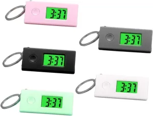 Watches with Luminous Display Key Ring Hanging Design for Students and Exams Beaupretty fibrous pity solitary 5Pcs Portable Keychain Digital 