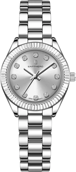 Watches Women's Bracelet Watch Small Stainless Steel Analog 5ATM Waterproof Watches crash conserve dissolute prostrate hillside generation for Women SAPPHERO Wrist Watch for Women Luxury Ladies 