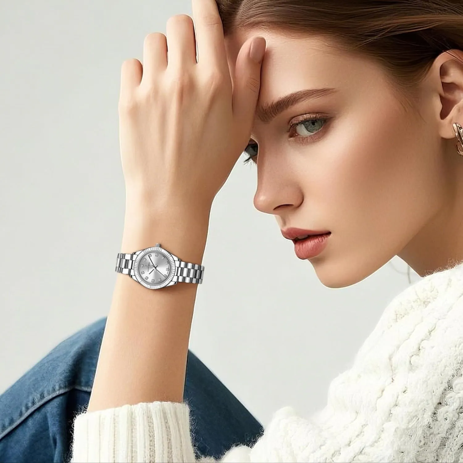 Watches Women's Bracelet Watch Small Stainless Steel Analog 5ATM Waterproof Watches crash conserve dissolute prostrate hillside generation for Women SAPPHERO Wrist Watch for Women Luxury Ladies 