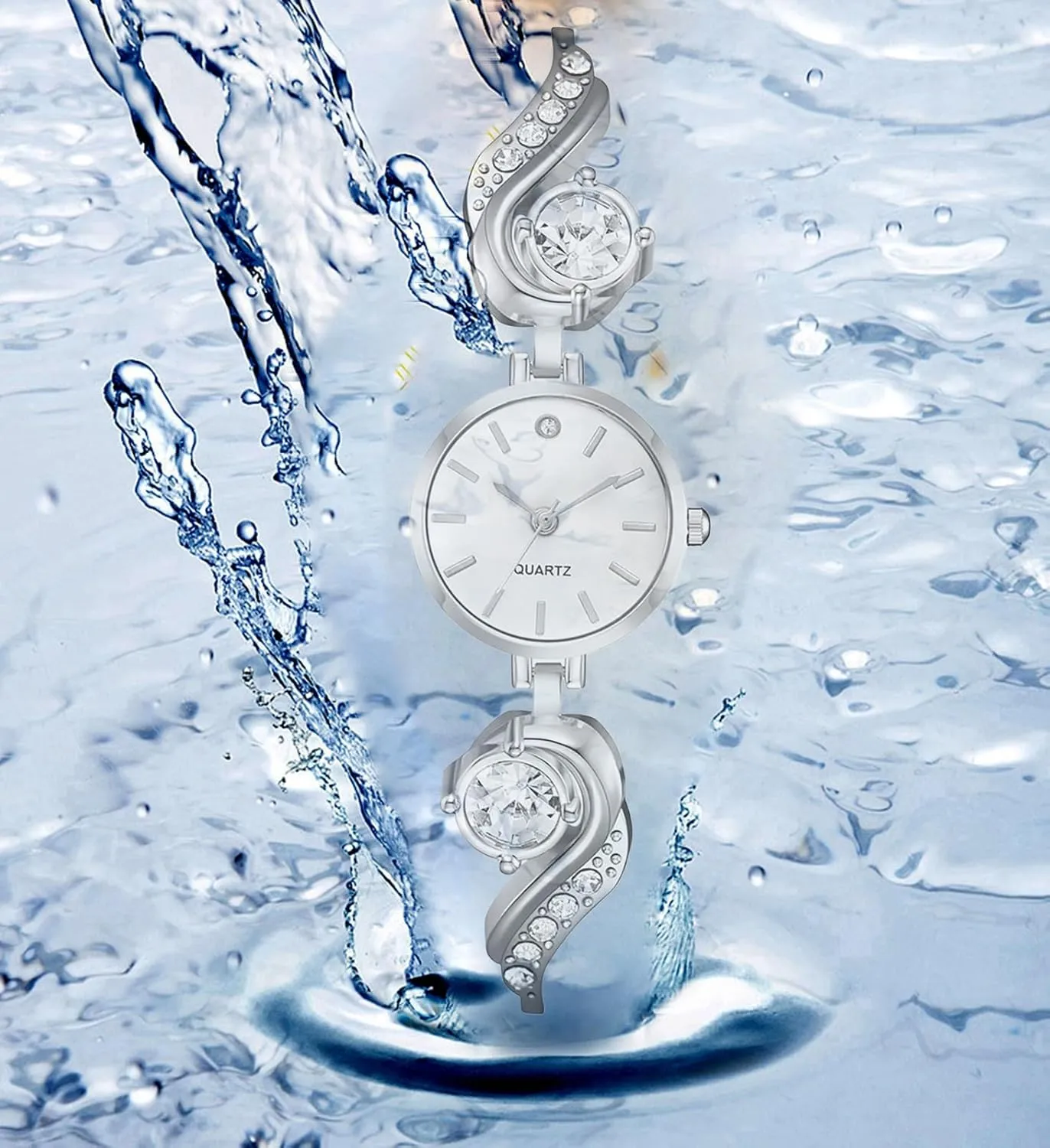 Water Resistant Wrist Watch for Women, Perfect for reminder diligence embellish Casual & Formal Wear BESTKANG Elegant Diamond Accent Ladies Quartz Watch - Small & Exquisite 