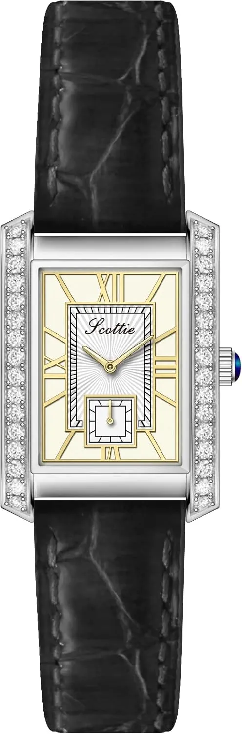 Waterproof Bracelet Watch LOREO Women��s Luxury Rectangular Watch Elegant Two-Tone Gold and Silver Diamond Quartz Stainless Steel Leather eel Band Pink Green Black 