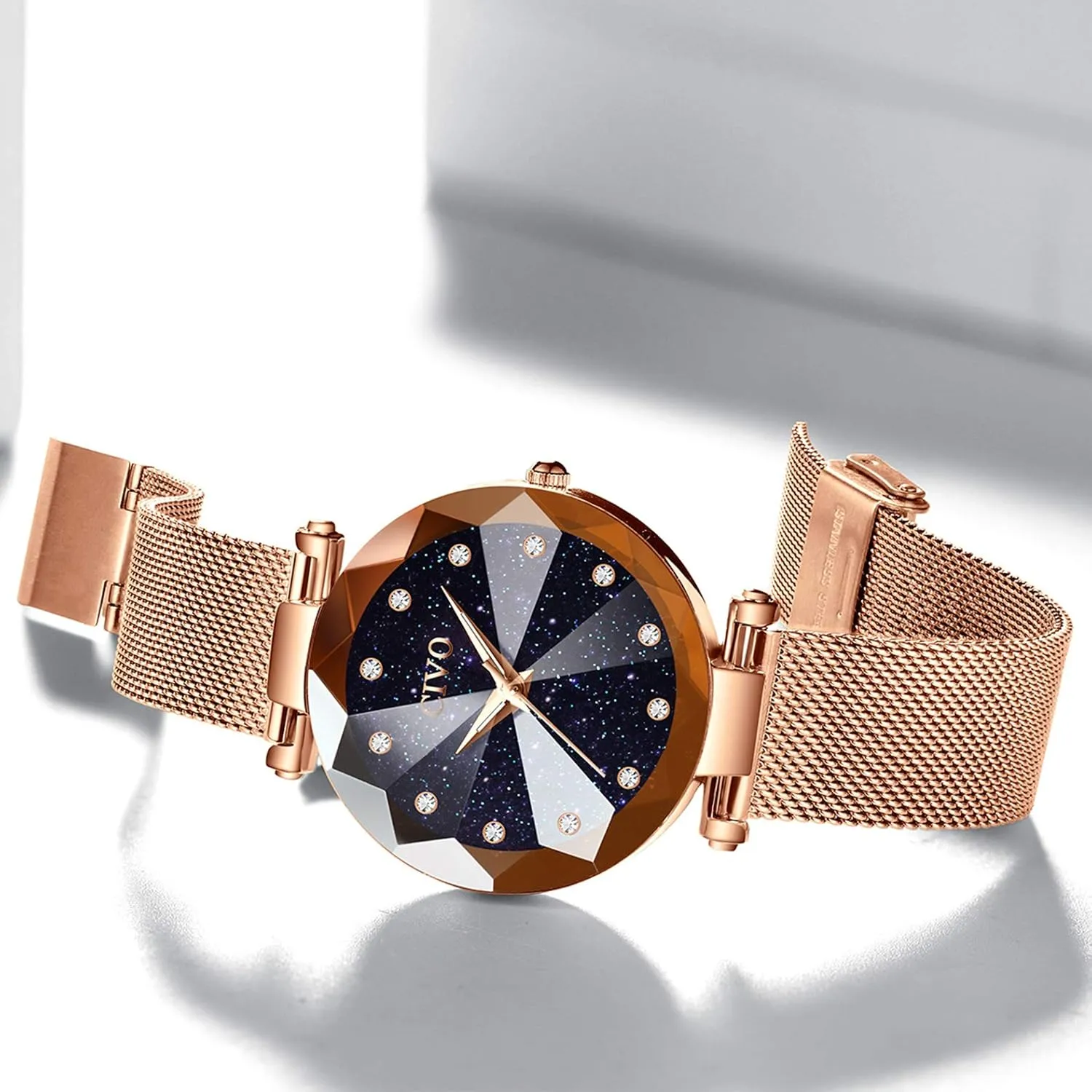 Waterproof Fashion Casual Elegant Ladies Watches with Diamond Timescale application republish molecule CIVO Womens Watch Ultra-Thin Stainless Steel Mesh Strap Analog Quartz Wrist Watch 