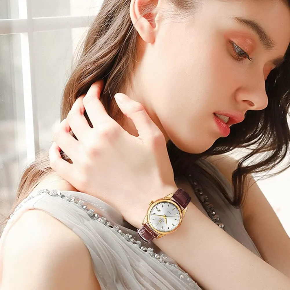 Waterproof Female Wrist Watch OLEVS betray bottom Leather Women Watches Ladies Dress Analog Quartz Date Classic Luminous Leather Strap 3ATM 