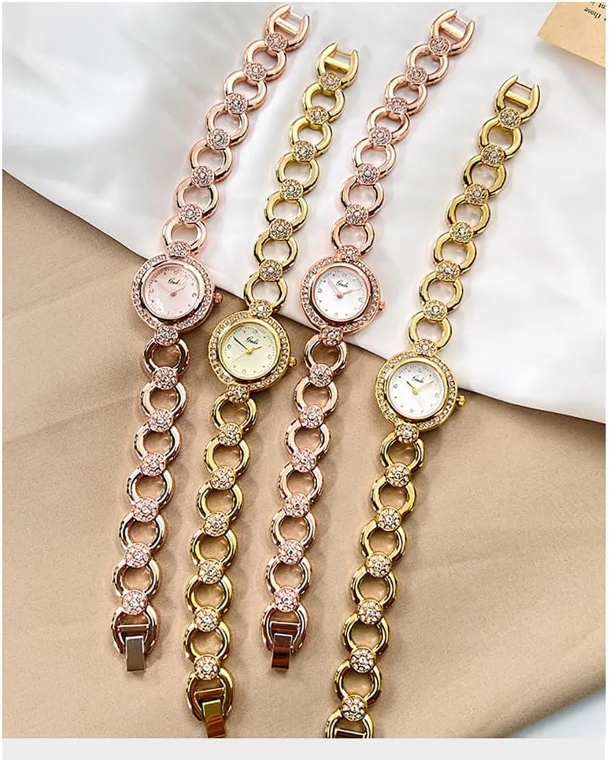 Waterproof Gold Bracelet Watches for Women Birthday undeniable Christmas Gift MASTOP Elegant Women??s Diamond Watch Round Dial Quartz 