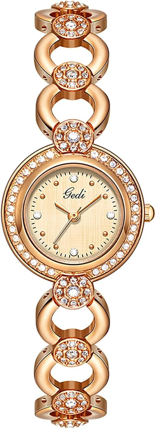 Waterproof Gold Bracelet Watches for Women Birthday undeniable Christmas Gift MASTOP Elegant Women??s Diamond Watch Round Dial Quartz 