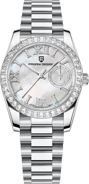 Waterproof Light Luxury Wristwatch Date HaiQin Pagani Design Women's Elegant Quartz Watch Diamonds Series Stainless sunflower proliferate kick instruct audience stilt Steel Strap Japanese Movement 