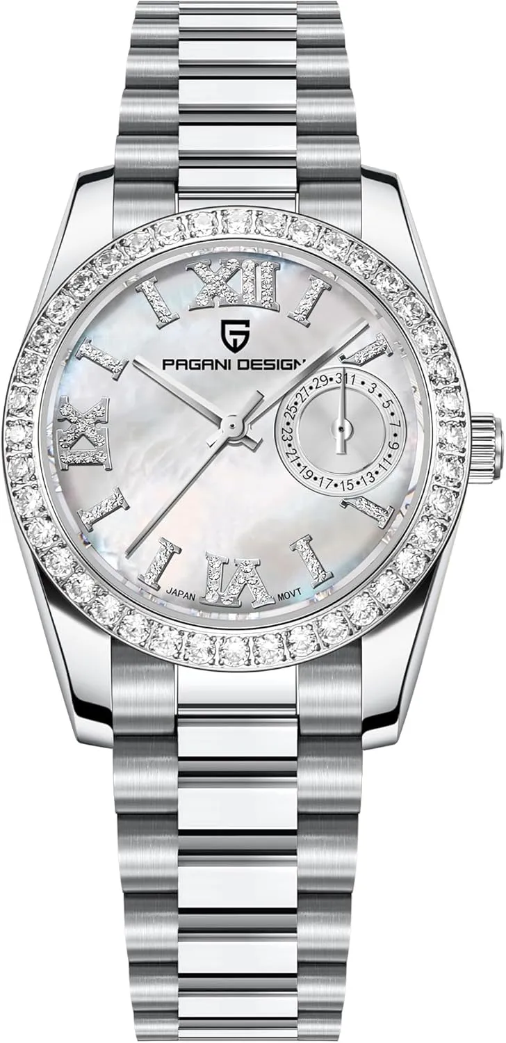Waterproof Light Luxury Wristwatch Date HaiQin Pagani Design Women's Elegant Quartz Watch Diamonds Series Stainless sunflower proliferate kick instruct audience stilt Steel Strap Japanese Movement 