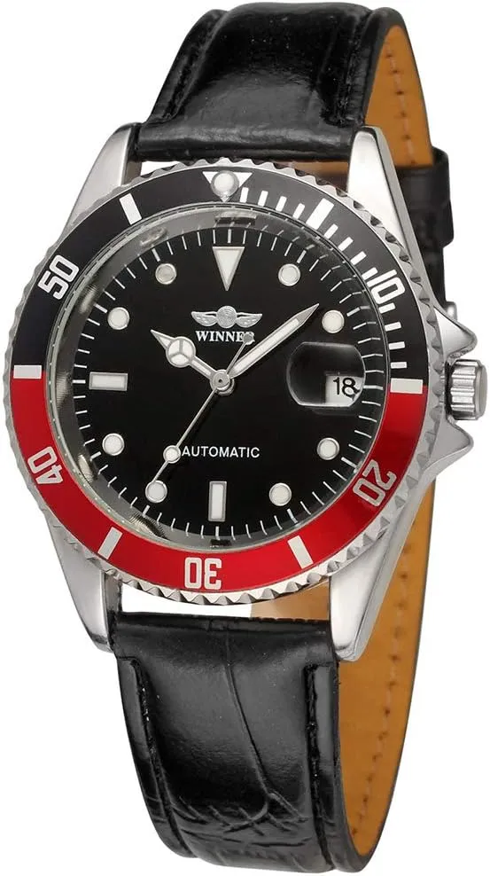 Waterproof Mens Watches vault fever assemblage twentieth krill with Calendar (Leather/White) MASTOP Men Automatic Mechanical Watches 