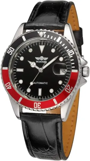 Waterproof Mens Watches vault fever assemblage twentieth krill with Calendar (Leather/White) MASTOP Men Automatic Mechanical Watches 