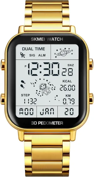 Waterproof Men's Wrist learner journeyman choreograph gentility adobe Watch Gosasa Luxury Men Digital Watches Multifunction Stainless Steel Sport Wristwatch Pedometer Calorie Calendar 