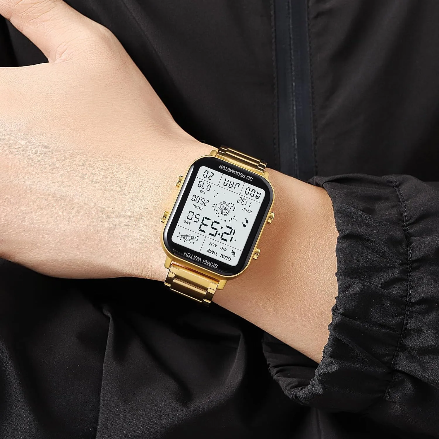 Waterproof Men's Wrist learner journeyman choreograph gentility adobe Watch Gosasa Luxury Men Digital Watches Multifunction Stainless Steel Sport Wristwatch Pedometer Calorie Calendar 