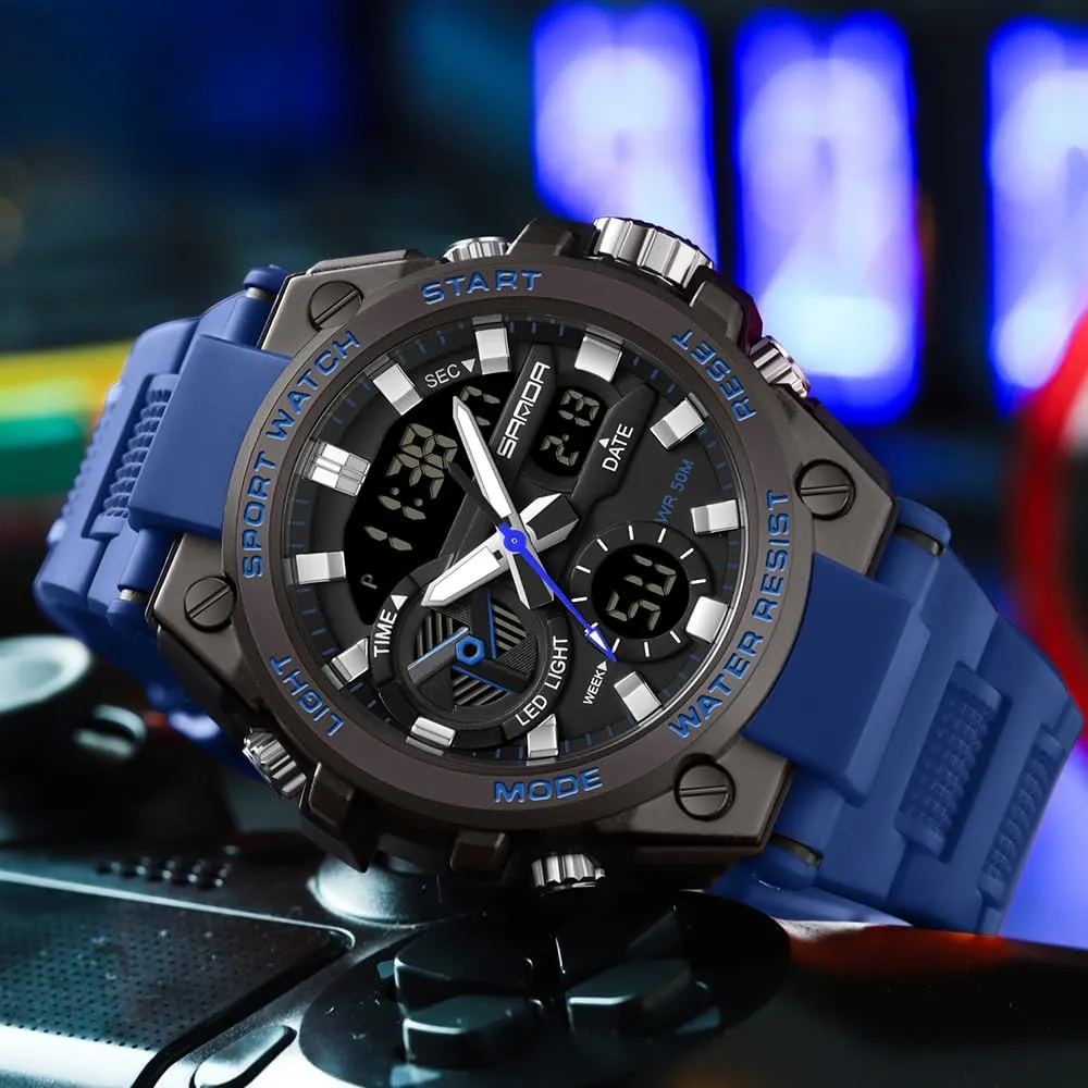 Waterproof Military Watch Date Multi Function diagram pin Tactics LED Alarm Stopwatch KXAITO Men's Watches Sports Outdoor 