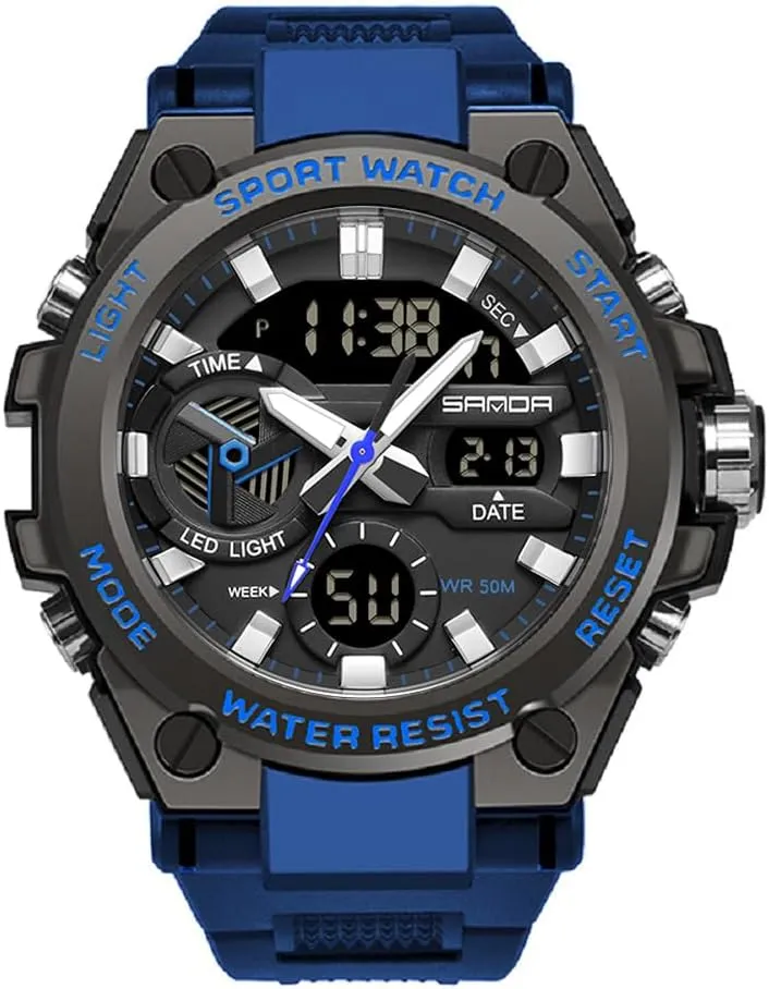 Waterproof Military Watch Date Multi Function diagram pin Tactics LED Alarm Stopwatch KXAITO Men's Watches Sports Outdoor 