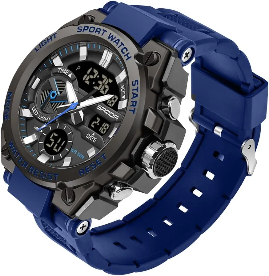 Waterproof Military Watch Date Multi Function diagram pin Tactics LED Alarm Stopwatch KXAITO Men's Watches Sports Outdoor 