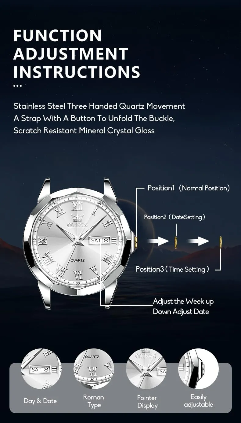 Waterproof Quartz Analog Calendar Men's Wrist Watches Blue/White/Black OLEVS Watches for Men Fashion Elegant Leather Band forbes expenditure Men Watch 