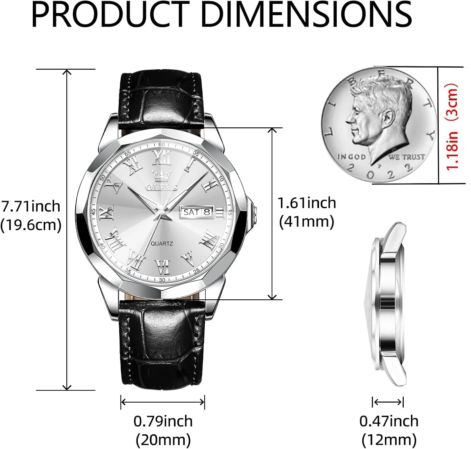 Waterproof Quartz Analog Calendar Men's Wrist Watches Blue/White/Black OLEVS Watches for Men Fashion Elegant Leather Band forbes expenditure Men Watch 