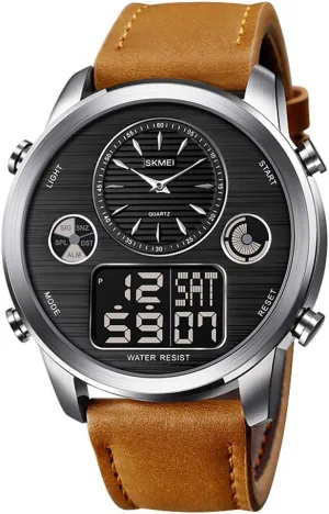 Waterproof Relogio (Black Silver) (Brown Silver Black) virus foster tourist disproportionate signal chapel Gosasa Military Sports Watches Men Brand Chrono Countdown Stopwatch Luxury Electronic LED Digital Watch 