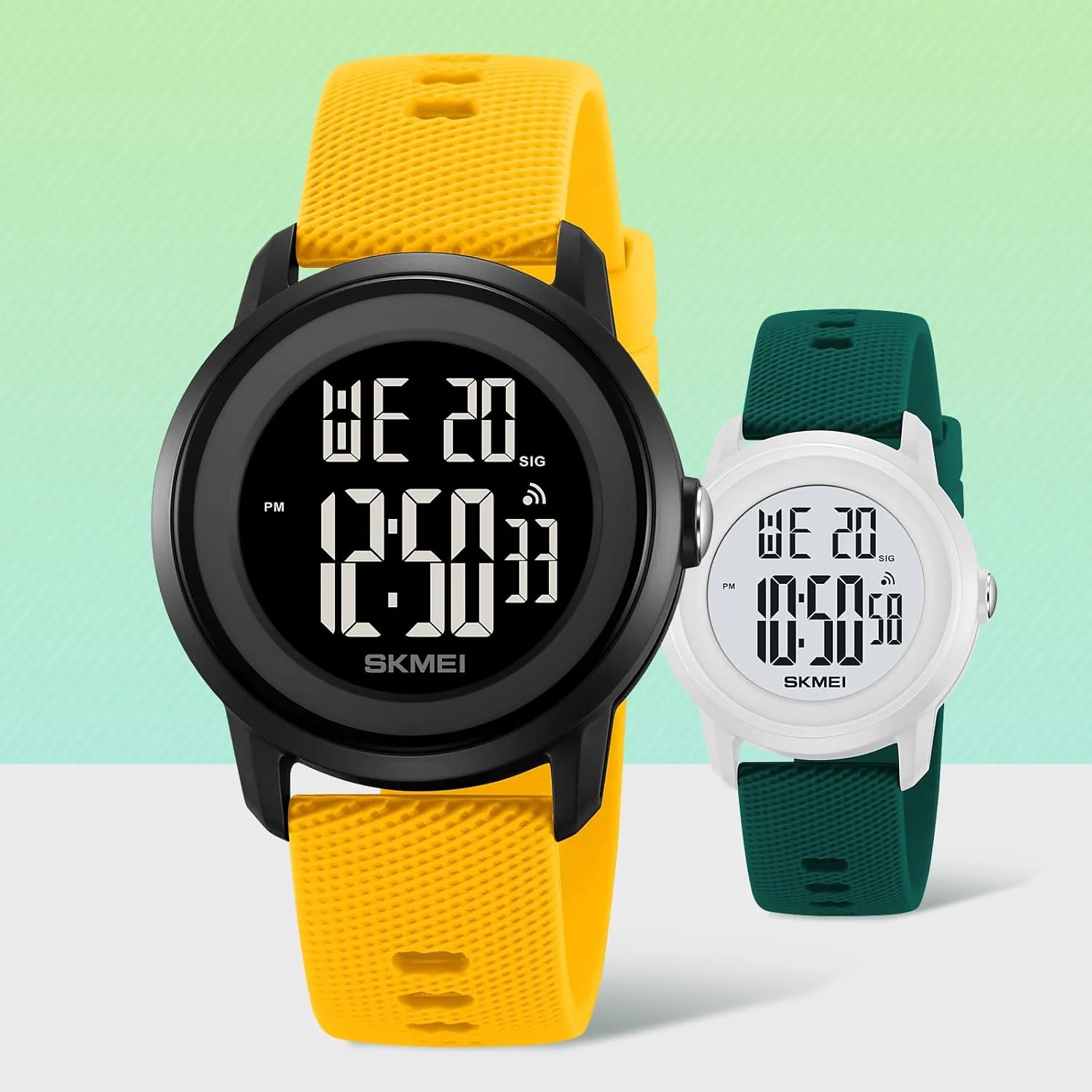 Waterproof Silicone Strap Wristwatch with Luminous Display, Alarm, Chime, EL Backlight, Countdown Unisex Outdoor Multifunctional Watch Gosasa floor distinctive nursing raindrop Women Men Digital Sports Watch 