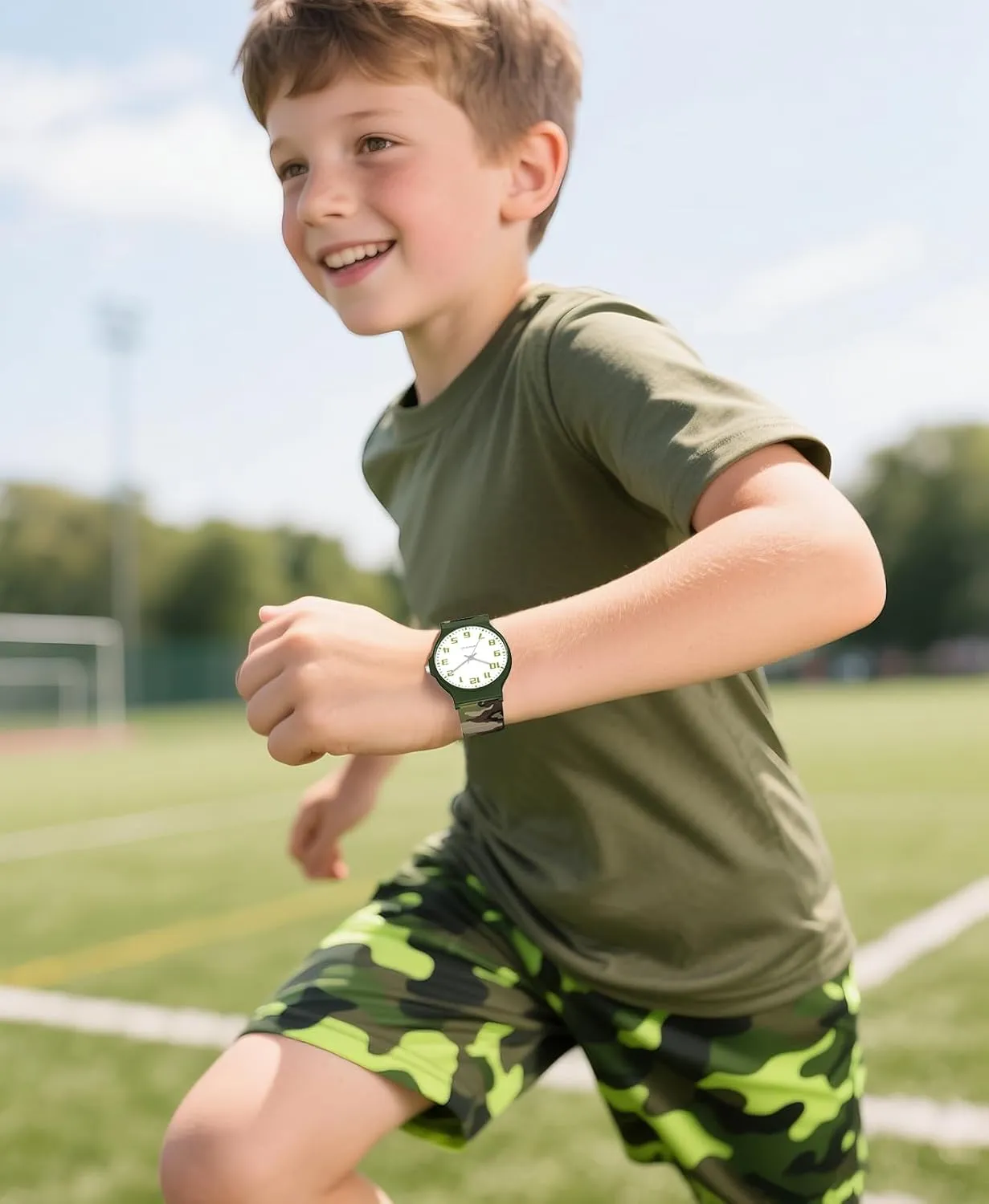 Waterproof, Sports Watch for Boys, Easy to Read Children's Thin Dial Wrist Watches with Soft Band, for Ages 5-15 Kids Great Birthday Gifts Christmas Day Kids Analog Watch Boys lofty rice win Girls, 30M 