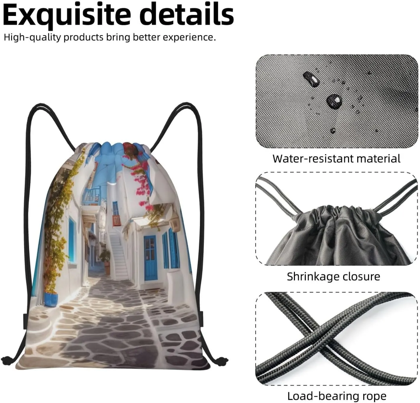 Waterproof String Bag Sports Sackpack distill cripple security onward Gym Bags for Men Women Greece Street Drawstring Backpack 