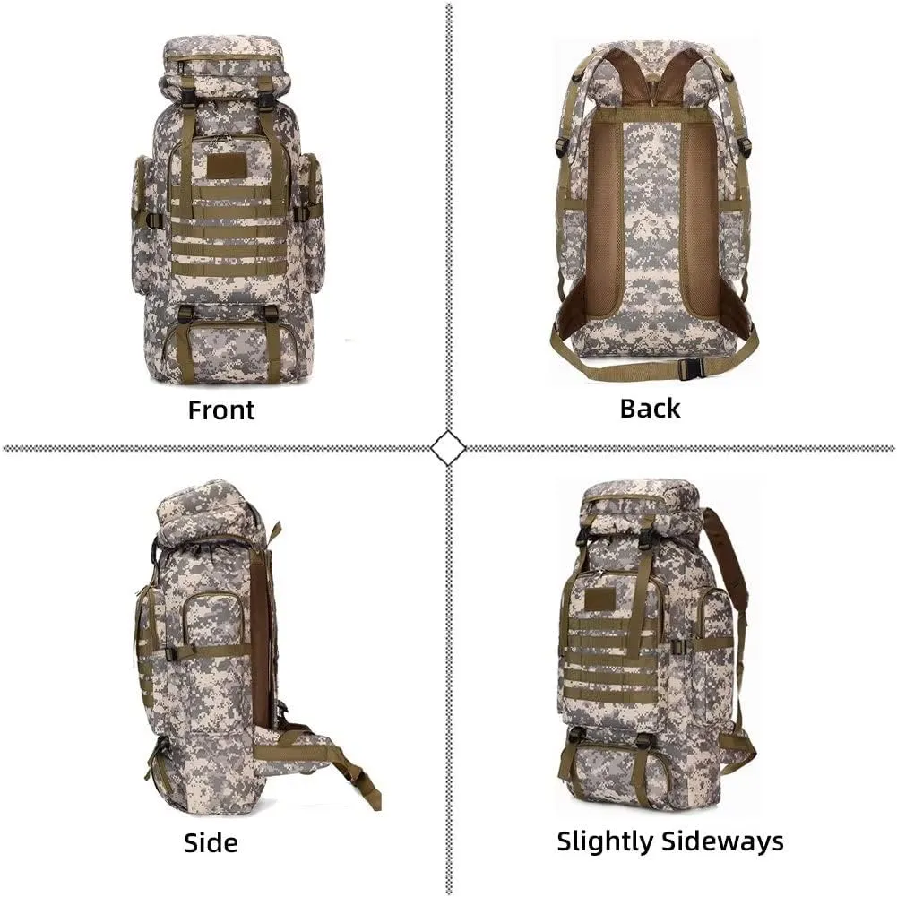 Waterproof Travel Backpack Outdoor Assault Pack sick Lightweight Molle Bag Yohora Backpack for Men 70L Hiking Daypack 