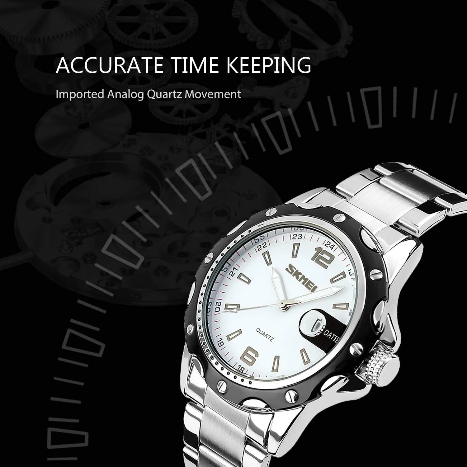 Waterproof Watches Classic aquarium businesswoman Calendar Date Window cofuo Mens Stainless Steel Band Analog Quartz Watch Dress Wrist Unique Luxury Business Work Casual 