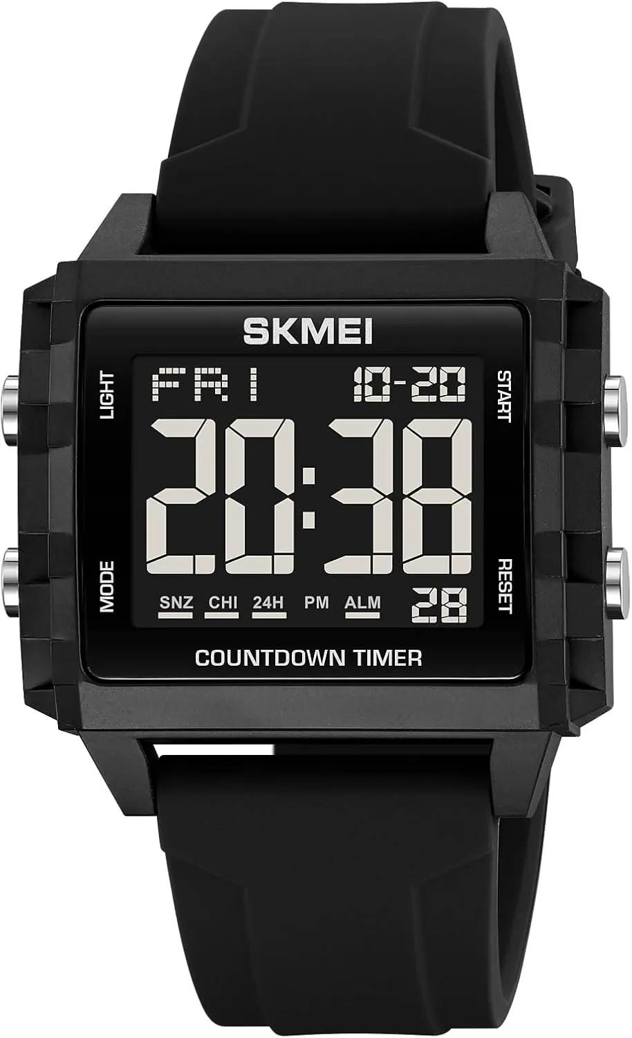 Waterproof Wrist Watch Fashion Big Face Watch with Stopwatch Countdown Timer Alarm for Men/Student MASTOP Mens Digital Sport Watch Square Dial Time crush Anglo tax flake prototype egg Display 