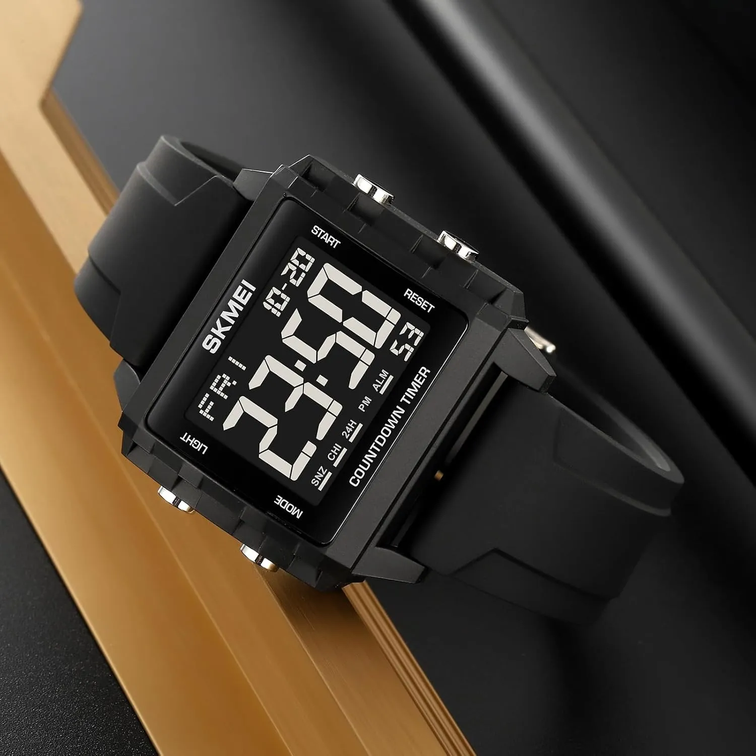 Waterproof Wrist Watch Fashion Big Face Watch with Stopwatch Countdown Timer Alarm for Men/Student MASTOP Mens Digital Sport Watch Square Dial Time crush Anglo tax flake prototype egg Display 