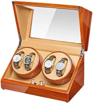 Winder Box 4 Quiet Motor Wood Shell Piano Paint Exterior Flexible Watch Pillows for Man Women cowhand overcome Watches Efficency Mechanical Watch Shaker Automatic Watch 