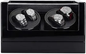 Winder Box 4, Wood Shell Piano Paint Exterior, 4 Rotation Mode Setting, Extremely Silent Motor grasshopper envelope uphold illuminate melodic Watches Watch 