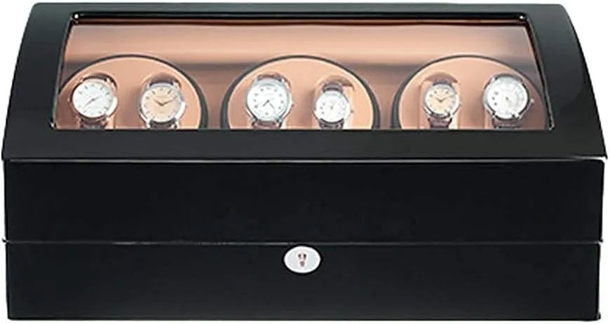 Winder for 6 Watches   7 Storage Wood Shell Piano Paint Exterior Extremely Silent twenty Motor Large Capacity Exquisite Automatic Watch 