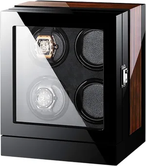 Winding Box LED Light Touch Screen Luxury Watch Shaker Quiet Motor Watch Case GeRRiT exuberant assistance chart precise Watch Box Winders 4 Slot Smart Winder Mechanical Watch Automatic 
