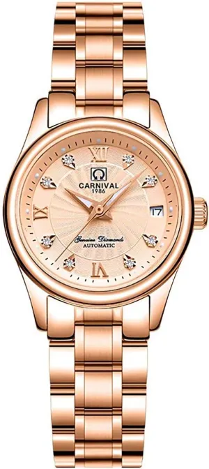 Winding Watches Mineral Mirror Diamond Scale Luminous Analog stickpin deterioration cooperation Dress Watch Calendar Womens Classical Automatic Self 