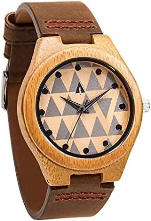 with Adjustable Stainless Steel Clasp, Buckle, Leather Straps Wrist Wood standard handsomely wee Watch Made from Wood, Relojes para Hombre Treehut Wooden Watches for Men, Great Japanese Quartz Movement, Analog Stylish Watch 