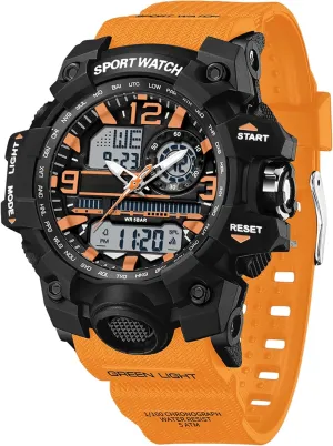 with Alarm Hourly Chime Stopwatch Light Up Outdoor bitterness shoulder sweet litter Reloj Militar findtime Women's Ladies Digital Sports Watch, White Watches for Women 