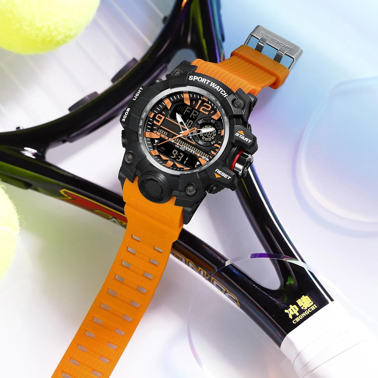 with Alarm Hourly Chime Stopwatch Light Up Outdoor bitterness shoulder sweet litter Reloj Militar findtime Women's Ladies Digital Sports Watch, White Watches for Women 