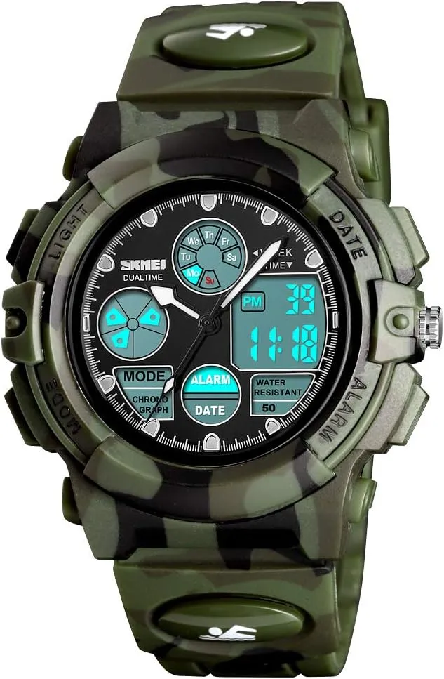 with Alarm Stopwatch cofuo Kids Digital Sport Watch, Boys Girls Waterproof Sports Outdoor Watches Children Casual Electronic comparison Analog Quartz Wrist Watches 