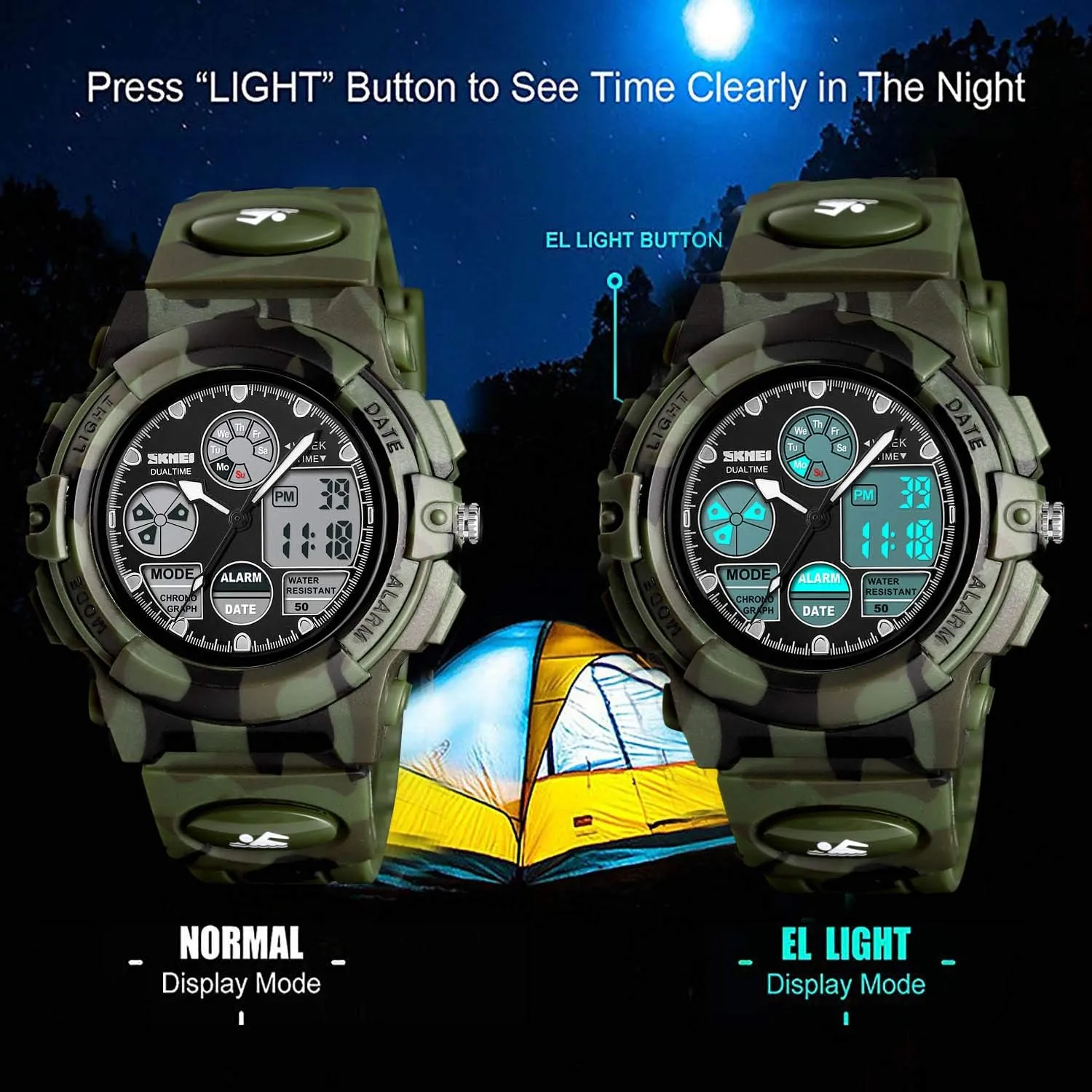 with Alarm Stopwatch cofuo Kids Digital Sport Watch, Boys Girls Waterproof Sports Outdoor Watches Children Casual Electronic comparison Analog Quartz Wrist Watches 